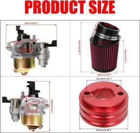 img 3 attached to Enhanced Carburetor Carb Air Filter Adapter Kit with Jet Mini Air Filter for Predator 212cc 6.5 Hp Gx160 Gx200 196cc Baja Mb200 Ct200u BT200x KT196 Performance Parts - Stage 1 Go Kart Mini Bike Upgrade