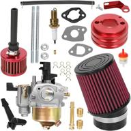 enhanced carburetor carb air filter adapter kit with jet mini air filter for predator 212cc 6.5 hp gx160 gx200 196cc baja mb200 ct200u bt200x kt196 performance parts - stage 1 go kart mini bike upgrade логотип