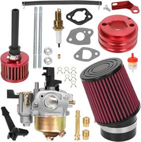 img 4 attached to Enhanced Carburetor Carb Air Filter Adapter Kit with Jet Mini Air Filter for Predator 212cc 6.5 Hp Gx160 Gx200 196cc Baja Mb200 Ct200u BT200x KT196 Performance Parts - Stage 1 Go Kart Mini Bike Upgrade