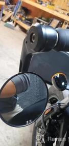 img 5 attached to Универсальные торцевые зеркала заднего вида для мотоциклов в стиле ретро, ​​черные, совместимые с полым рулем 7/8, 1 и 1-1/4 дюйма - KiWAV