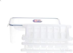 img 2 attached to 🍱 LOCK & LOCK Airtight Rectangular Food Storage Container with Ice Cube Trays - 114.97-oz / 14.37-cup: Keep Your Food Fresher with Easy Ice Cube Storage!