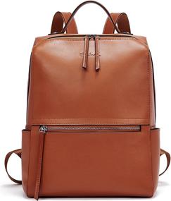 img 4 attached to 🎒 BOSTANTEN Leather Backpack: Fashionable College Women's Handbags & Wallets in Stylish Fashion Backpacks