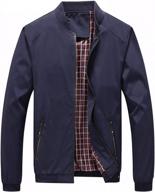 lightweight bomber jacket for men: softshell flight style windbreaker with zipper логотип