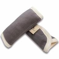 organic baby seat belt cushion by dordor & gorgor - extra plush, 100% cotton (gray) logo
