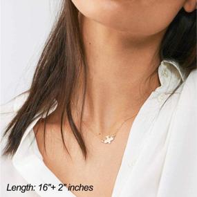 img 2 attached to Dainty And Handmade: 14K Gold Plated Layered Necklaces For Women With Moon Coin Disc Design
