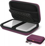glcon deep purple hard storage case - сумка для переноски электроники с карабином - идеально подходит для жесткого диска, внешнего аккумулятора, мобильного телефона, корпуса зарядного устройства - портативная дорожная сумка логотип