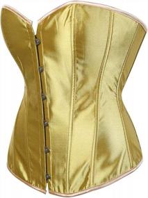 img 2 attached to Women'S Leather Corset Bustier Lingerie Top Waist Cincher Basque For Punk Rock Halloween Costume