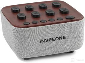 img 4 attached to INVEEONE White Noise Machine: Sound Therapy for Better Sleep - Portable Sliding Adjustment, Multiple Sounds, Bluetooth 4.0 - Grey