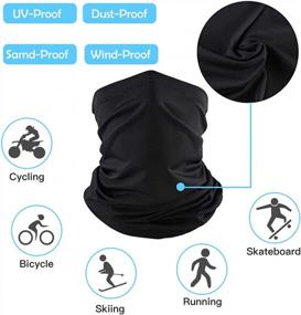 img 1 attached to UV Protection Face Mask Neck Gaiter Scarf Sunscreen Breathable Headwear: A Versatile Bandana, Balaclava, And Skull Cap