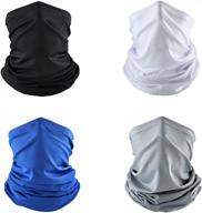 uv protection face mask neck gaiter scarf sunscreen breathable headwear: a versatile bandana, balaclava, and skull cap logo