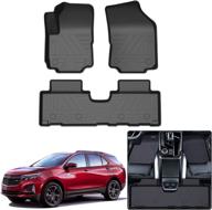 chevrolet equinox 2018-2022 custom fit all-weather floor mats: full set liners, non-slip tpe, odourless logo