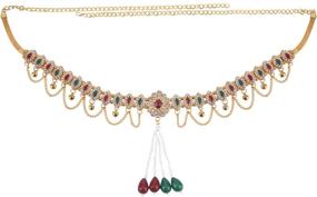 img 4 attached to Efulgenz Bollywood Vintage Kamarbandh Jewelry Women's Jewelry ~ Body Jewelry