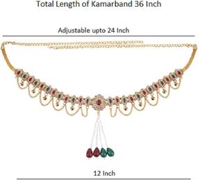 img 1 attached to Efulgenz Bollywood Vintage Kamarbandh Jewelry Women's Jewelry ~ Body Jewelry