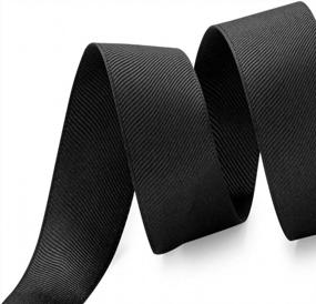 img 2 attached to LIUYAXI 1" X 50 Yards Solid Black Grosgrain Ribbon, Perfect For Crafts, Wedding Decor, DIY Hair Accessories, Sewing, Gift Package Wrapping And More