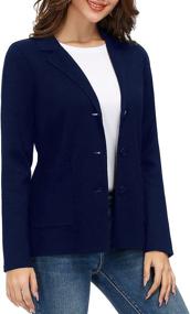 img 3 attached to Women Lightweight Classic Front Blazer Women's Clothing ~ Suiting & Blazers