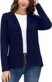 img 4 attached to Women Lightweight Classic Front Blazer Women's Clothing ~ Suiting & Blazers