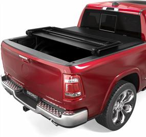img 4 attached to OEdRo Soft Tri-Fold Truck Bed Tonneau Cover Compatible With 2009-2023 Dodge Ram 1500 (Inclu. Classic & New), Fleetside 5.6 Ft Bed W/O Ram Box