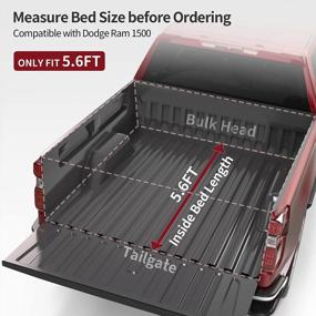 img 3 attached to OEdRo Soft Tri-Fold Truck Bed Tonneau Cover Compatible With 2009-2023 Dodge Ram 1500 (Inclu. Classic & New), Fleetside 5.6 Ft Bed W/O Ram Box