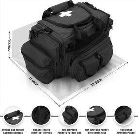 img 3 attached to ASA TECHMED First Aid Responder EMS Emergency Medical Trauma Bag Deluxe, Black