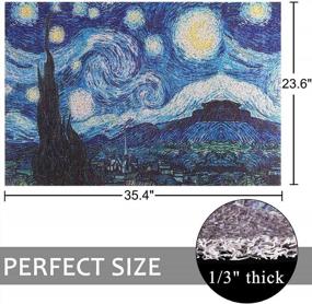 img 3 attached to Colorful Non-Slip Doormat For Front Entrance, Bathroom, Kitchen, Bedroom, And Entryway - Darkyazi 23.6" X 35.4" Moon Design Floor Mat Made Of Polyvinyl Chloride
