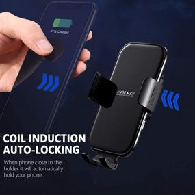 img 3 attached to 🚗 Top-Quality 15W Car Wireless Charger with Auto-Clamping - Fast Charging Mount for iPhone 12/11/XR/XS Max/8 and Samsung S21/S20/S10