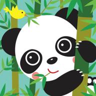 🐼 kids' diy oil painting kit - baby panda 8x8 (framed canvas) – paint by number kit logo