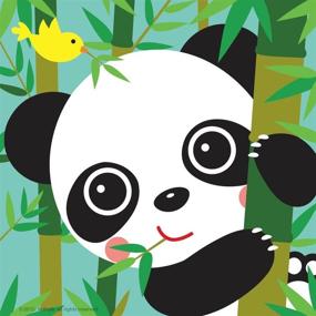 img 1 attached to 🐼 Kids' DIY Oil Painting Kit - Baby Panda 8x8 (Framed Canvas) – Paint by Number Kit