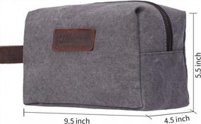 img 2 attached to Organize Your Travel Essentials With Wowbox Men'S Canvas Toiletry Bag In Grey