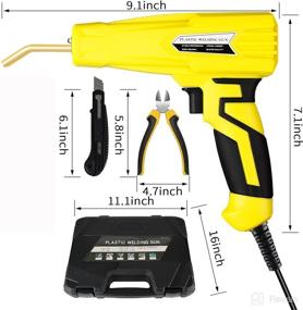 img 3 attached to 🚗 Upgrade Your Car Bumper Repair with the Upgraded Version 100W Hot Stapler Gun – Plastic Welder Machine, Bumper Crack Repair Kit with Plier and 4 Types of Hot Wave Flat Staples – Yellow