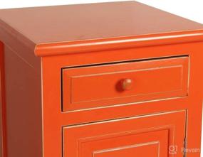 img 2 attached to 🎨 Evelynn Painted Wood Nightstand by Porthos Home in Vibrant Orange