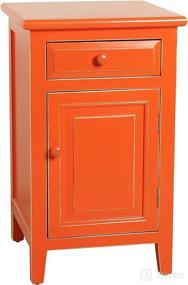 img 4 attached to 🎨 Evelynn Painted Wood Nightstand by Porthos Home in Vibrant Orange