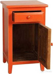 img 3 attached to 🎨 Evelynn Painted Wood Nightstand by Porthos Home in Vibrant Orange