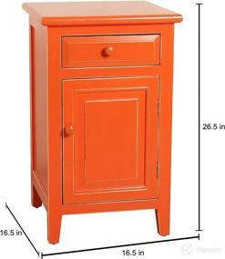 img 1 attached to 🎨 Evelynn Painted Wood Nightstand by Porthos Home in Vibrant Orange