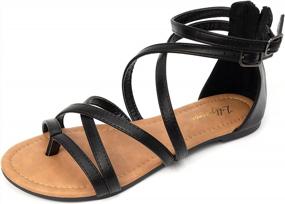 img 4 attached to Summer Ready: Women'S Fisherman Style Gladiator Sandals With Strappy Cross Design