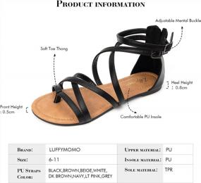 img 1 attached to Summer Ready: Women'S Fisherman Style Gladiator Sandals With Strappy Cross Design