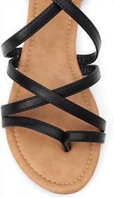 img 3 attached to Summer Ready: Women'S Fisherman Style Gladiator Sandals With Strappy Cross Design
