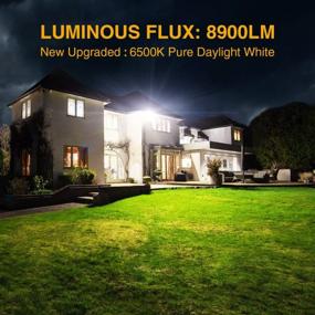 img 3 attached to 2 Pack Onforu 100W LED Flood Lights - 8900LM Super Bright Outdoor Security Lights, IP66 Waterproof Daylight White Floodlight For Yard, Garden, Playground, Basketball Court, Patio