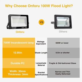 img 2 attached to 2 Pack Onforu 100W LED Flood Lights - 8900LM Super Bright Outdoor Security Lights, IP66 Waterproof Daylight White Floodlight For Yard, Garden, Playground, Basketball Court, Patio
