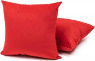 hncmua полосатый вельветовый чехол для подушки - вельветовые наволочки - красные наволочки - декоративные подушки для спальни - наборы декоративных подушек для дивана - наволочки для дивана - набор из 2-18 дюймов x 18 дюймов логотип