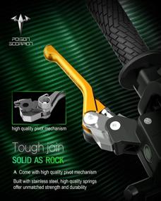 img 1 attached to Тормозные рычаги сцепления POISON SCORPION Gold Off-Road/Dirt Bike, совместимые с KX65 00-22