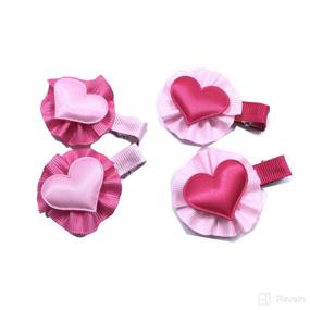 img 1 attached to 💗 Pink Valentines Hair Clips Set: Adorable Baby Girls Hairpin Hairclip Gift (JHV10)