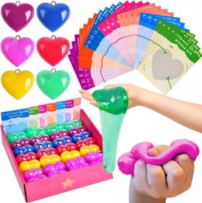 img 4 attached to Ultimate Valentines Day Classroom Kit: 28 Packs Of Fun Cards, Clay, Fidget Toys And More!