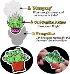 img 1 attached to QTL Cactus Stickers For Kids Cute Cactus Stickers For Water Bottle Cactus Vinyl Stickers Plant Stickers For Laptop Waterproof Succulent Stickers Bulk 50Pcs