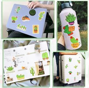 img 3 attached to QTL Cactus Stickers For Kids Cute Cactus Stickers For Water Bottle Cactus Vinyl Stickers Plant Stickers For Laptop Waterproof Succulent Stickers Bulk 50Pcs