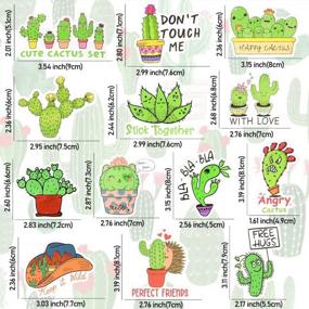 img 2 attached to QTL Cactus Stickers For Kids Cute Cactus Stickers For Water Bottle Cactus Vinyl Stickers Plant Stickers For Laptop Waterproof Succulent Stickers Bulk 50Pcs