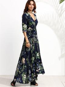 img 1 attached to Milumia Womens Button Floral Navy_Green Women's Clothing - Dresses