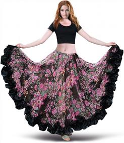 img 4 attached to Discover The Elegance Of Belly Dancing With ROYAL SMEELA Chiffon Skirts For Women