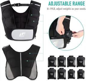 img 3 attached to Strength Training & Muscle Building Weighted Vest: RitFit 8-20 Lbs With Adjustable Straps & Reflective Strips For Men & Women.