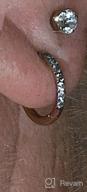 img 1 attached to 🏻 Hypoallergenic Surgical Steel Huggie Hoop Earring - Small Cubic Zirconia - Unisex Design - Available in Gold, Silver, Rose Gold, Black, Rainbow - Sizes 6mm to 12mm - Safe for Sensitive Ears review by Melota Phillips