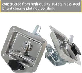 img 2 attached to Highly Polished Stainless Steel Trailer Door Latch - 2Pcs T-Handle Lock Set with Keys and Gasket - Perfect for RV Camper, Truck, Trailer, and Toolbox